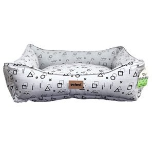 Cama Convencional PrintPuf Preto com Cinza