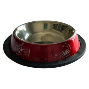 Comedouro Inox Laqueado Gato 180ml