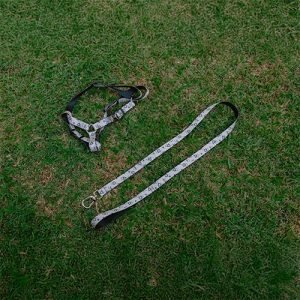 Coleira Comfort Print Puf Preto com Cinza